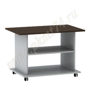 Журнальный стол на колесах МТ 30-7 ОМ Алюминий-Венге