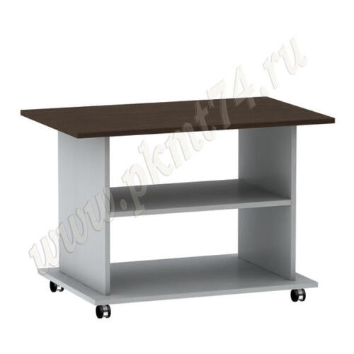 Журнальный стол на колесах МТ 30-7 ОМ Алюминий-Венге
