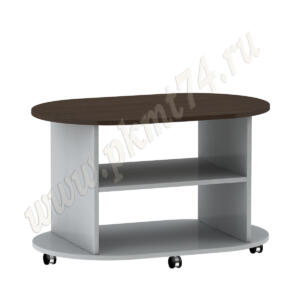 Журнальный стол овальный МТ 30-1 Алюминий-Венге