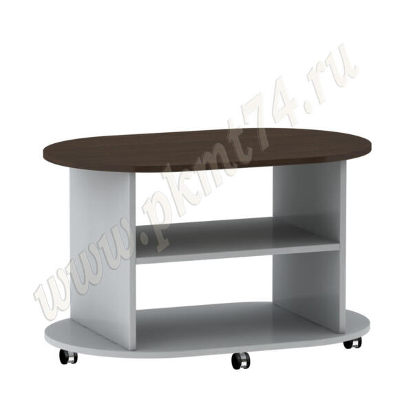 Журнальный стол овальный МТ 30-1 Алюминий-Венге