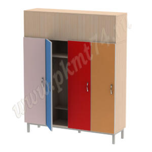 Шкаф для одежды на каркасе МТ 17-87 Дуб Молочный - Ирис-Син-Кр-Оранж