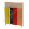 Шкаф для одежды на каркасе МТ 17-87 Дуб Молочный - Жёл-Зел-Крас-Оранж