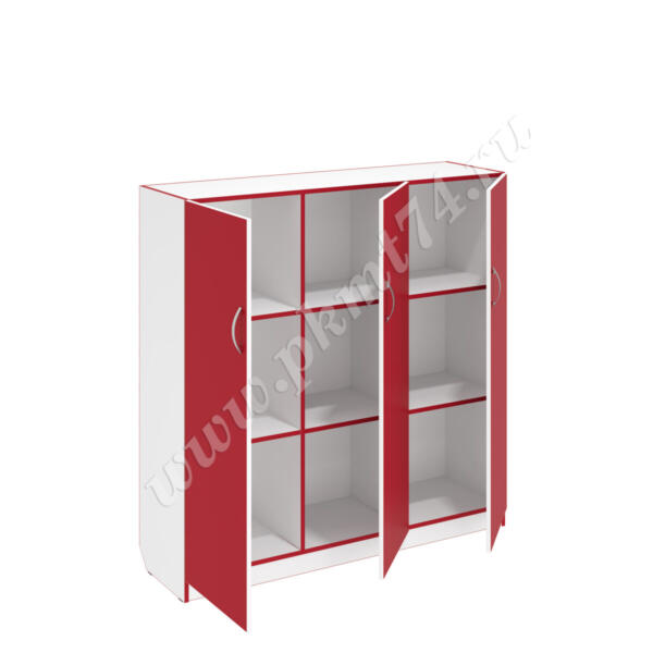 Шкаф с тремя дверками ТР МТ 14-12 Белый-Красный Шкаф с тремя дверками ТР МТ 14-12 Белый-Красный