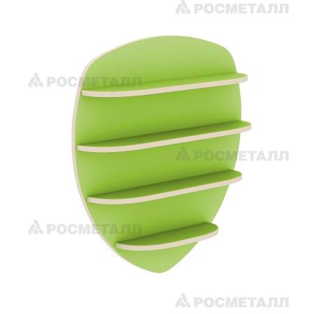 Стеллаж навесной для игрушек и поделок Зеленый Стеллаж навесной для игрушек и поделок Зеленый