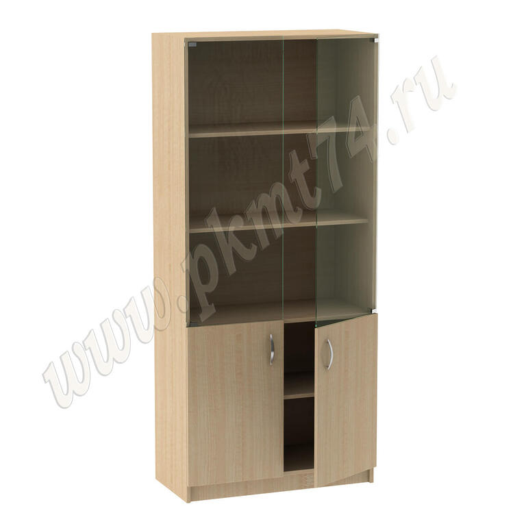 Шкаф для документов со стеклянными фасадами MT 14-4 Клен