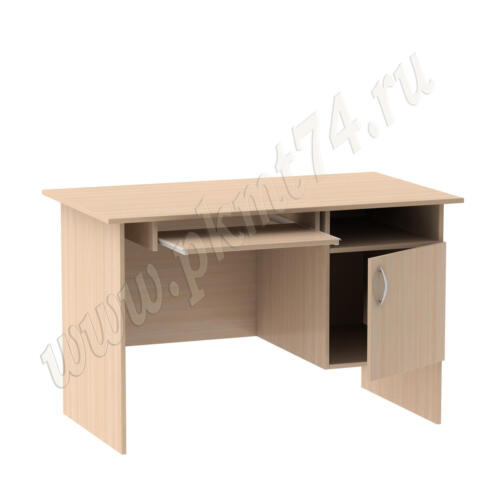 Стол компьютерный для офиса с тумбой MT 07-2 дуб Молочный