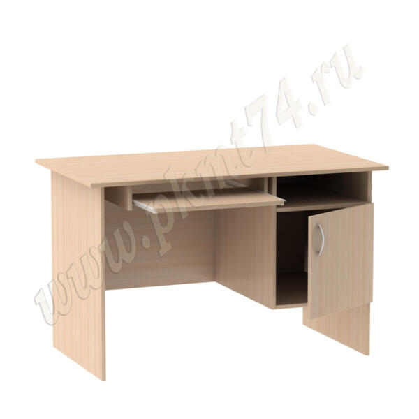 Стол компьютерный для офиса с тумбой MT 07-2 дуб Молочный Стол компьютерный для офиса с тумбой MT 07-2 дуб Молочный