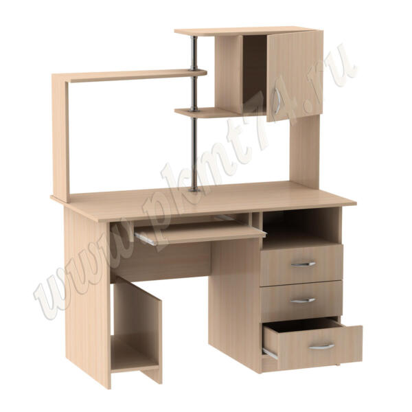 Стол компьютерный с полками MT 07-11 дуб Молочный