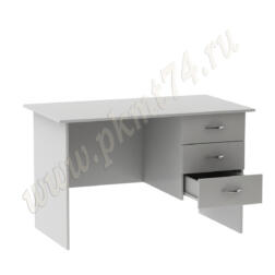 Стол однотумбовый с ящиками МТ 06-10 Серый