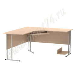 Стол угловой компьютерный на металлическом каркасе MT 07-10 дуб Мол