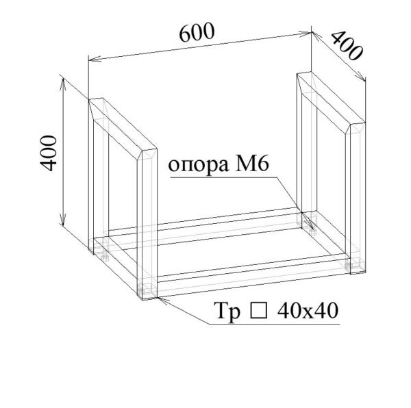 Каркас 40 МТ 26-3 черный в линиях