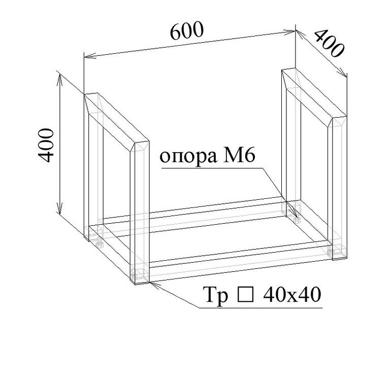 Каркас 40 МТ 26-3 черный в линиях