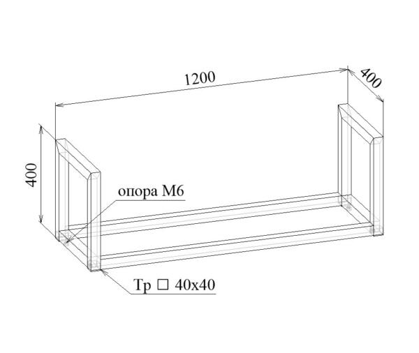 Каркас 40 МТ 26-4 черный в линиях