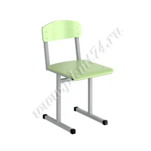 Стул детский нерегулируемый на цветной фанере МТ 17-1 бело-зеленый
