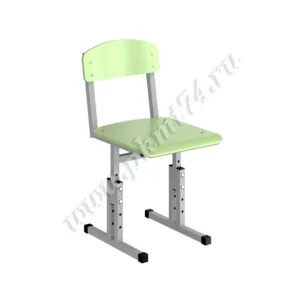 Стул детский регулируемый с цветным сидением МТ 17-2 бело-зелёный