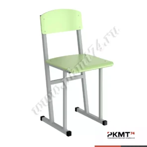Стул школьный нерегулируемый на цветной фанере МТ 02-13 бело-зеленый