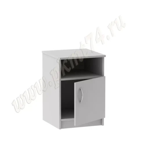 Тумба с нишей и дверкой для офиса MT 09-6 серая Тумба с нишей и дверкой