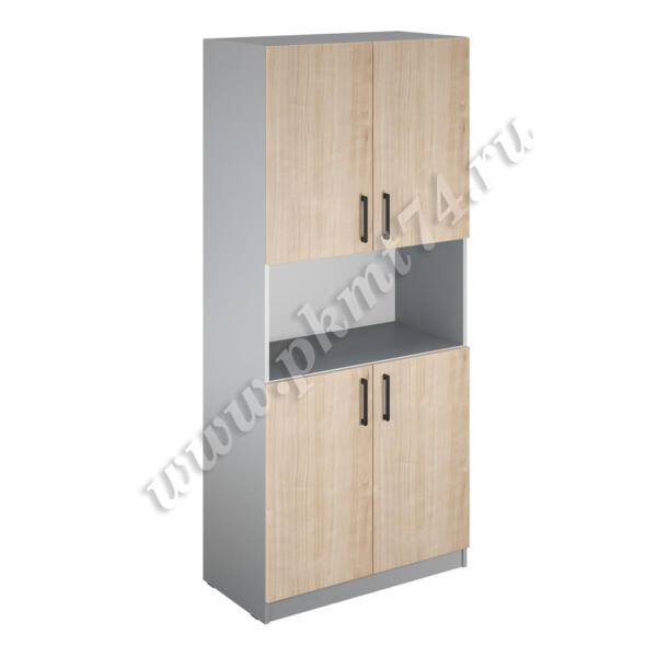 Шкаф 14-36 Алюминий - Клен закрытый