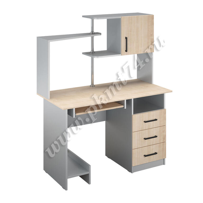 Стол для кабинета информатики МТ 07-11 Алюминий - Клен