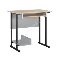 Стол для кабинета информатики МТ 07-12 Алюминий - Клен левый