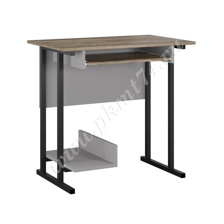 Стол для кабинета информатики МТ 07-12 Вулканический серый -Кейптаун левый