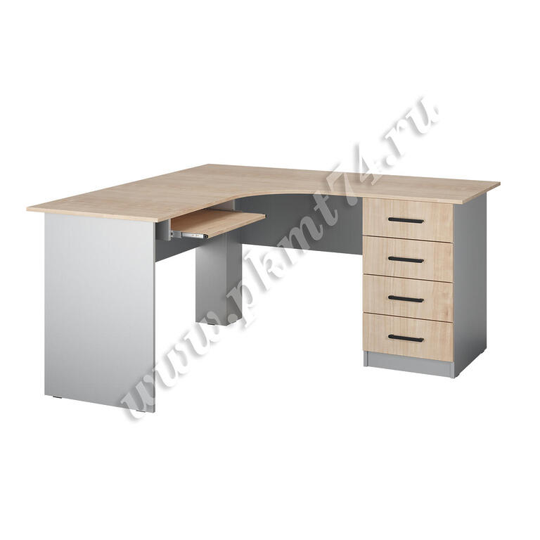 Стол для кабинета информатики МТ 07-6 Алюминий - Клен