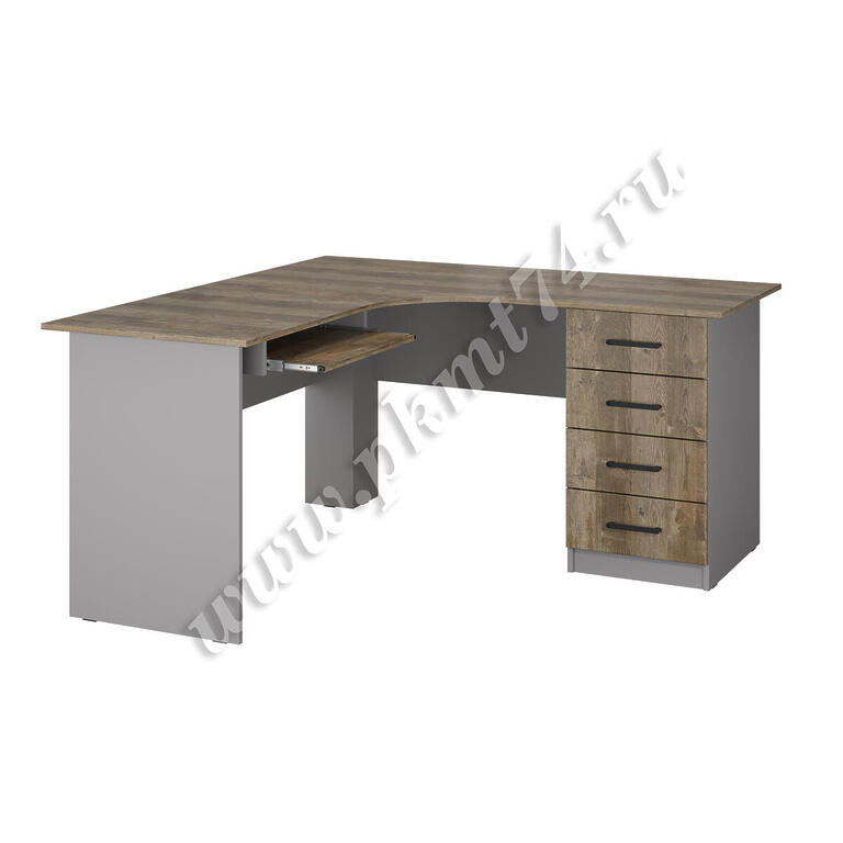 Стол для кабинета информатики МТ 07-6 Вулканический серый - Кейптаун