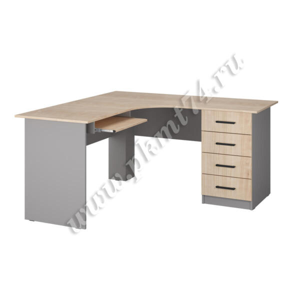 Стол для кабинета информатики МТ 07-6 Вулканический серый - Клен