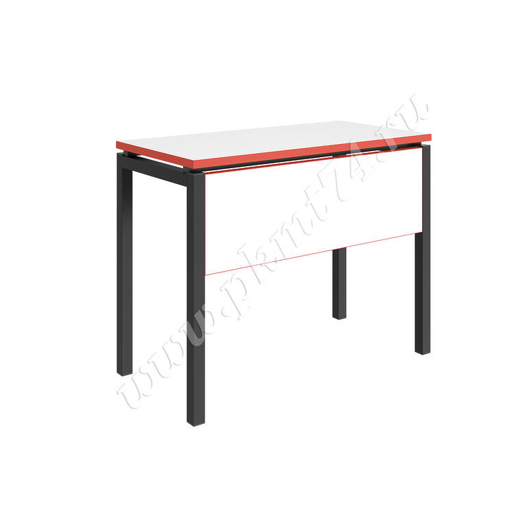 Стол со щитом МТ 01-15 черный-белый