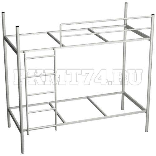 Каркас двухъярусной кровати с лестницей усиленный МТ 16-8 серый