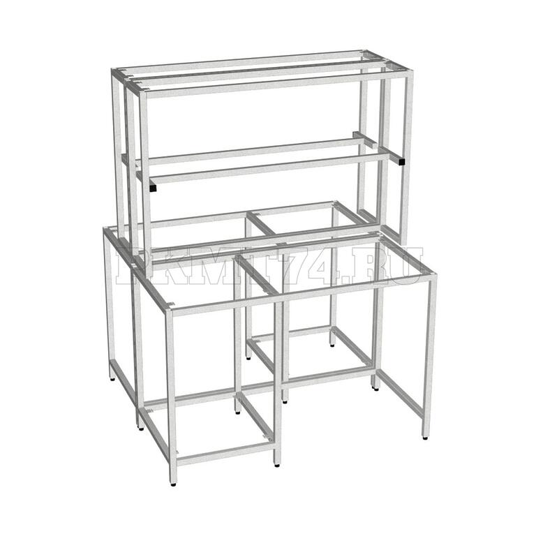 Каркас лабораторного стола островного МТ 23-7 серый