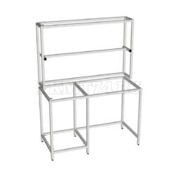 Каркас лабораторного стола с надставкой МТ 23-6 серый