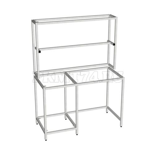 Каркас лабораторного стола с надставкой МТ 23-6 серый