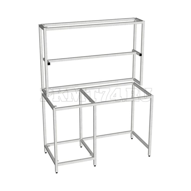 Каркас лабораторного стола с надставкой МТ 23-6 серый