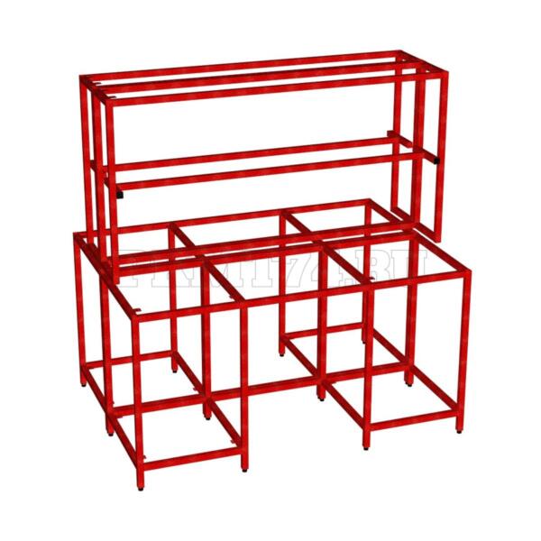 Каркас островного двухтумбового стола МТ 23-11 красный Каркас островного двухтумбового стола МТ 23-11 красный