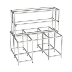 Каркас островного двухтумбового стола МТ 23-11 серый