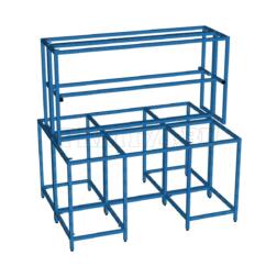 Каркас островного двухтумбового стола МТ 23-11 синий