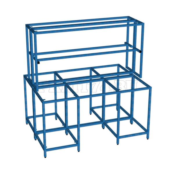Каркас островного двухтумбового стола МТ 23-11 синий Каркас островного двухтумбового стола МТ 23-11 синий