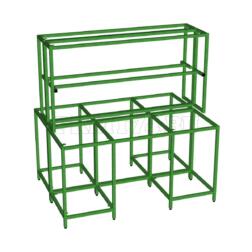 Каркас островного двухтумбового стола МТ 23-11 зеленый