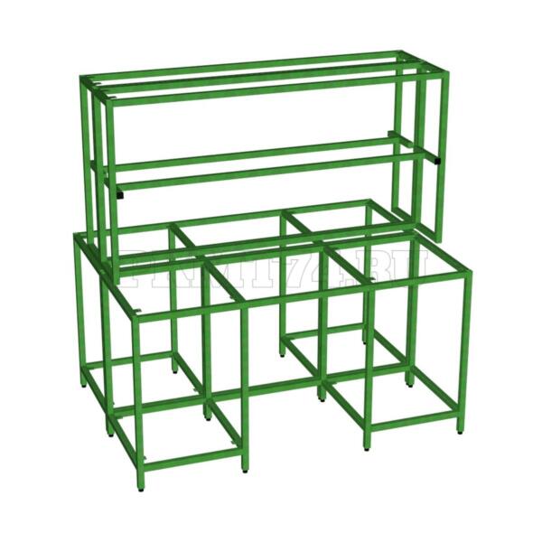 Каркас островного двухтумбового стола МТ 23-11 зеленый Каркас островного двухтумбового стола МТ 23-11 зеленый