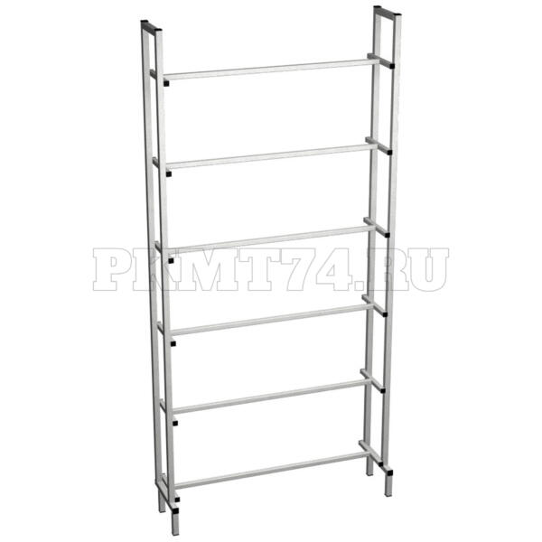 Каркас стеллажа одностороннего МТ 03-1 серый Каркас стеллажа одностороннего МТ 03-1 серый