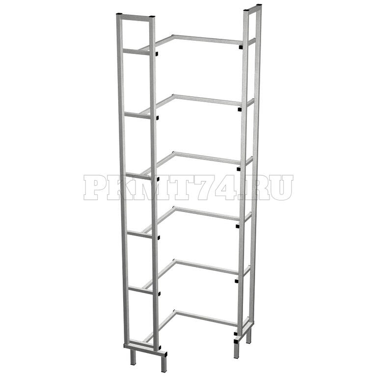 Каркас стеллажа углового МТ 03-4 серый