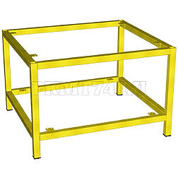 Каркас тумбы для приборов МТ 24-8 желтый