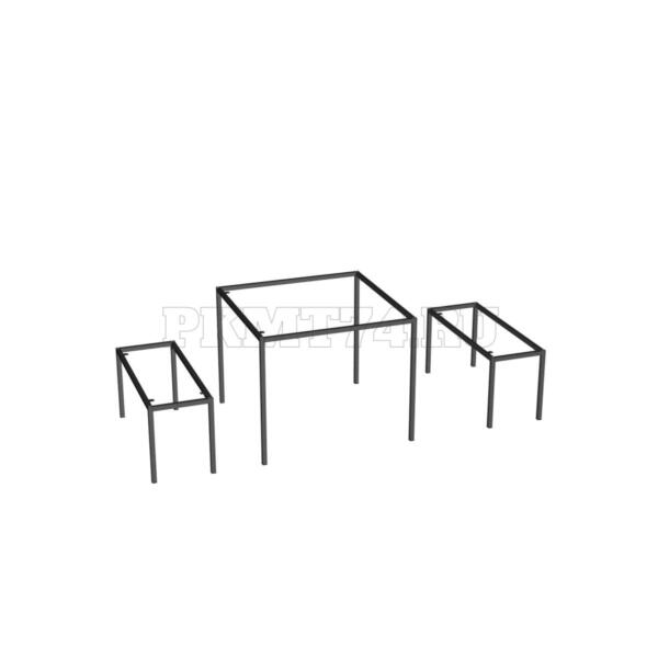 Набор стол с лавочками 25 МТ 26-20 черный