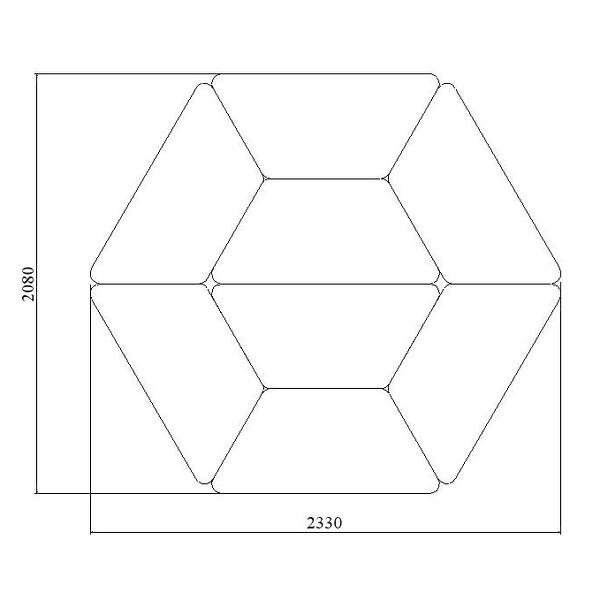 Столы трапеция в шестиугольнике