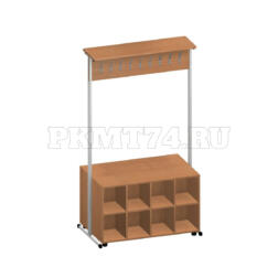 Вешалка гардеробная с шестнадцатью ячейками МТ 04-11 Бук Вешалка гардеробная с шестнадцатью ячейками МТ 04-11 Бук