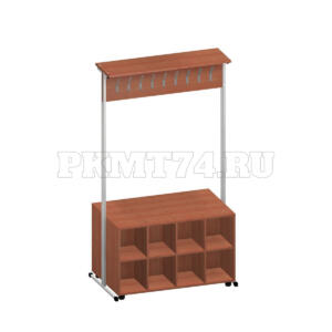 Вешалка гардеробная с шестнадцатью ячейками МТ 04-11 вишня