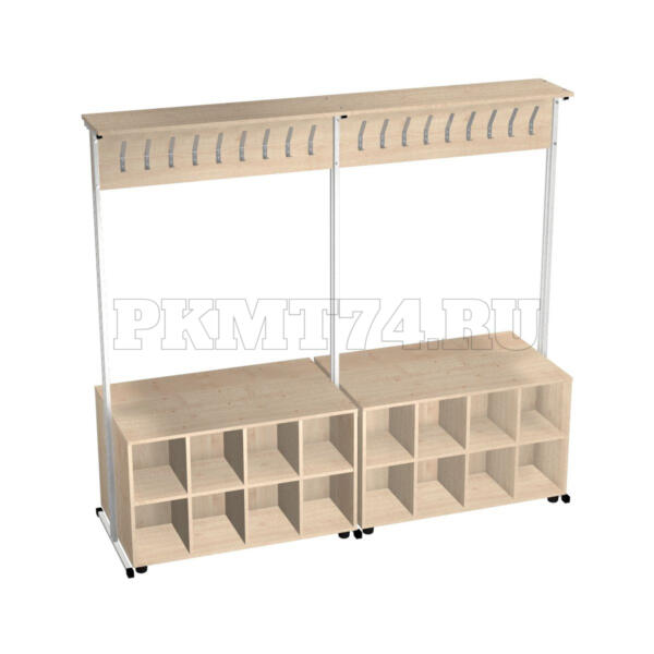 Вешалка гардеробная с ячейками для обуви МТ 04-13 клен