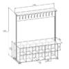 Вешалка с ячейками для сменной обуви МТ 04-12