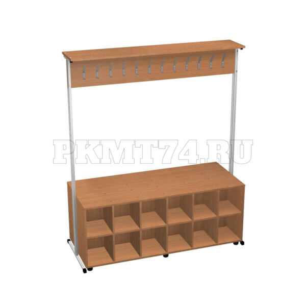 Вешалка с ячейками для сменной обуви МТ 04-12 Бук